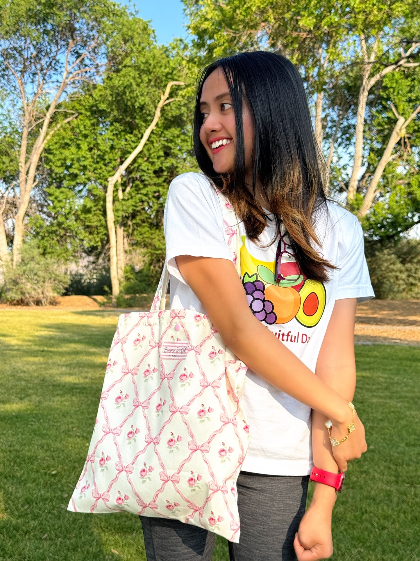 Pink Ribbon Tote Bag