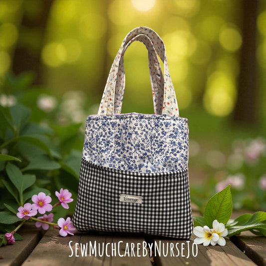 Nurse Mini Tote Bag - “Courage in Bloom”