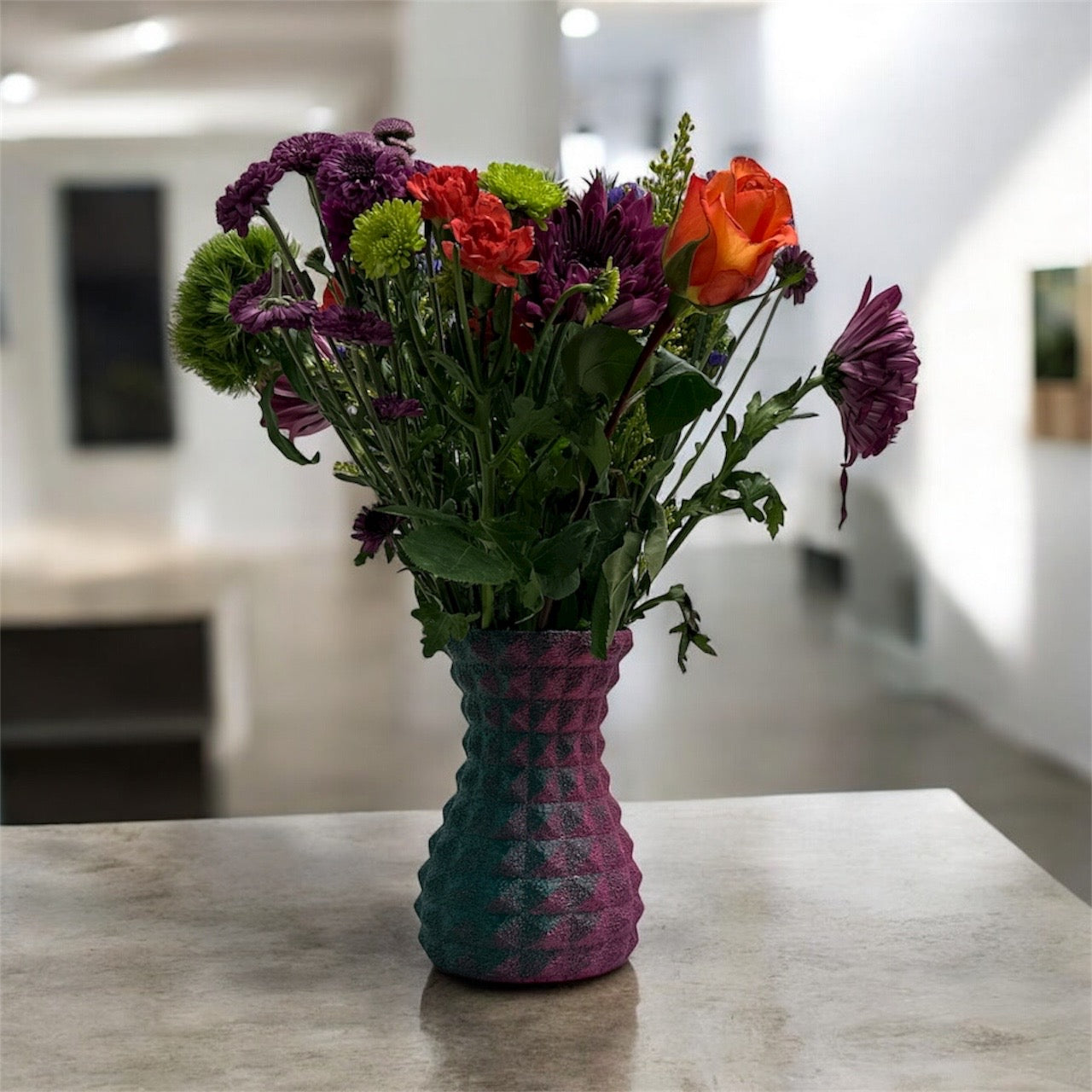 Purple Flower Vase