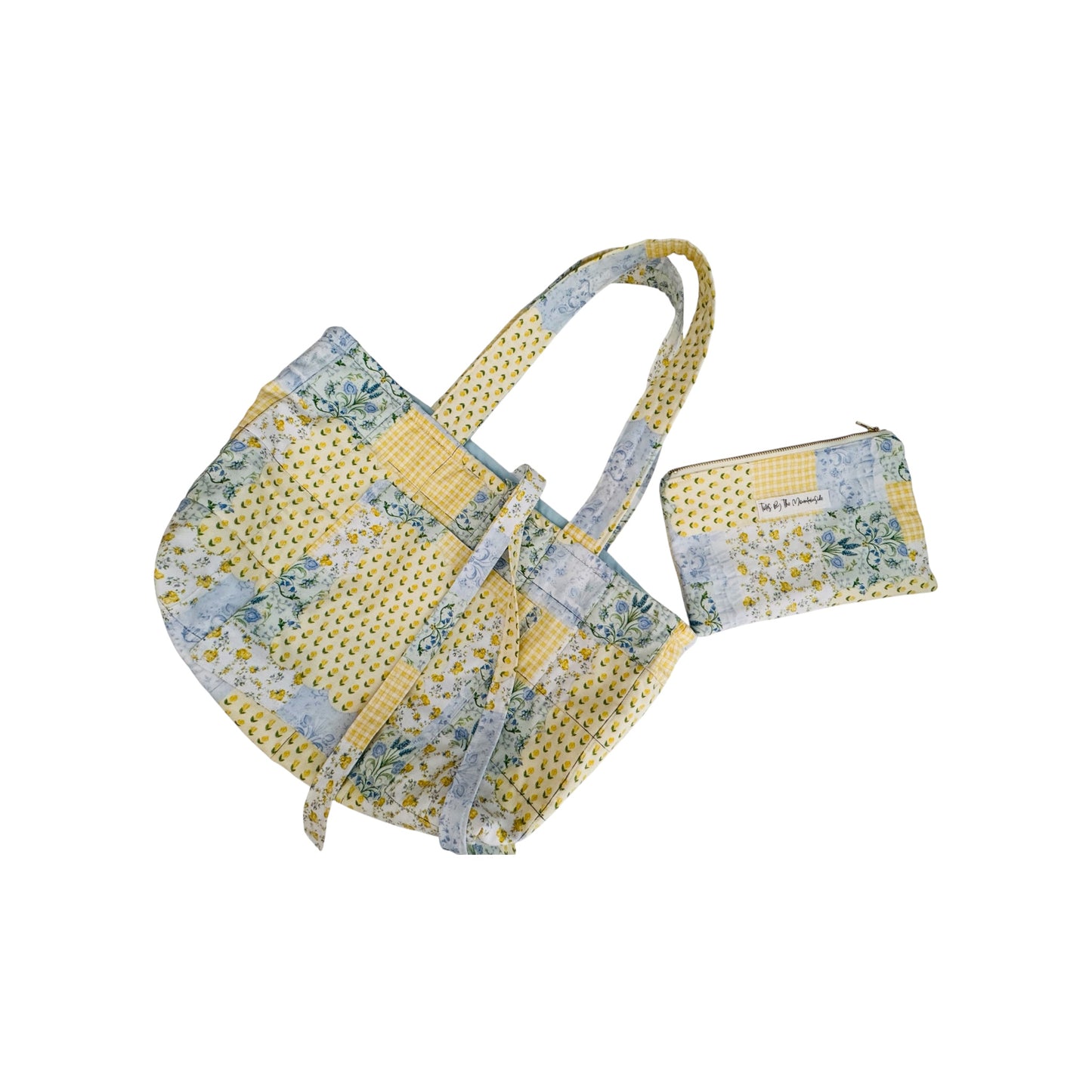 “Amelie” Dainty Yellow Patchwork Tote