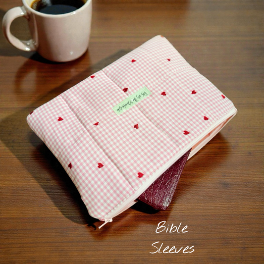Sweethearts Pink Gingham Bible/Book/iPad Sleeve