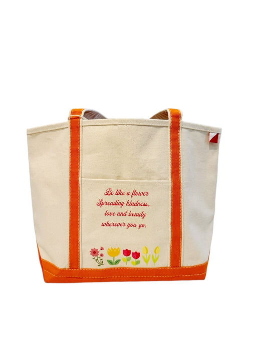 Classic Canvas Medium Tote “Be Like A Flower“