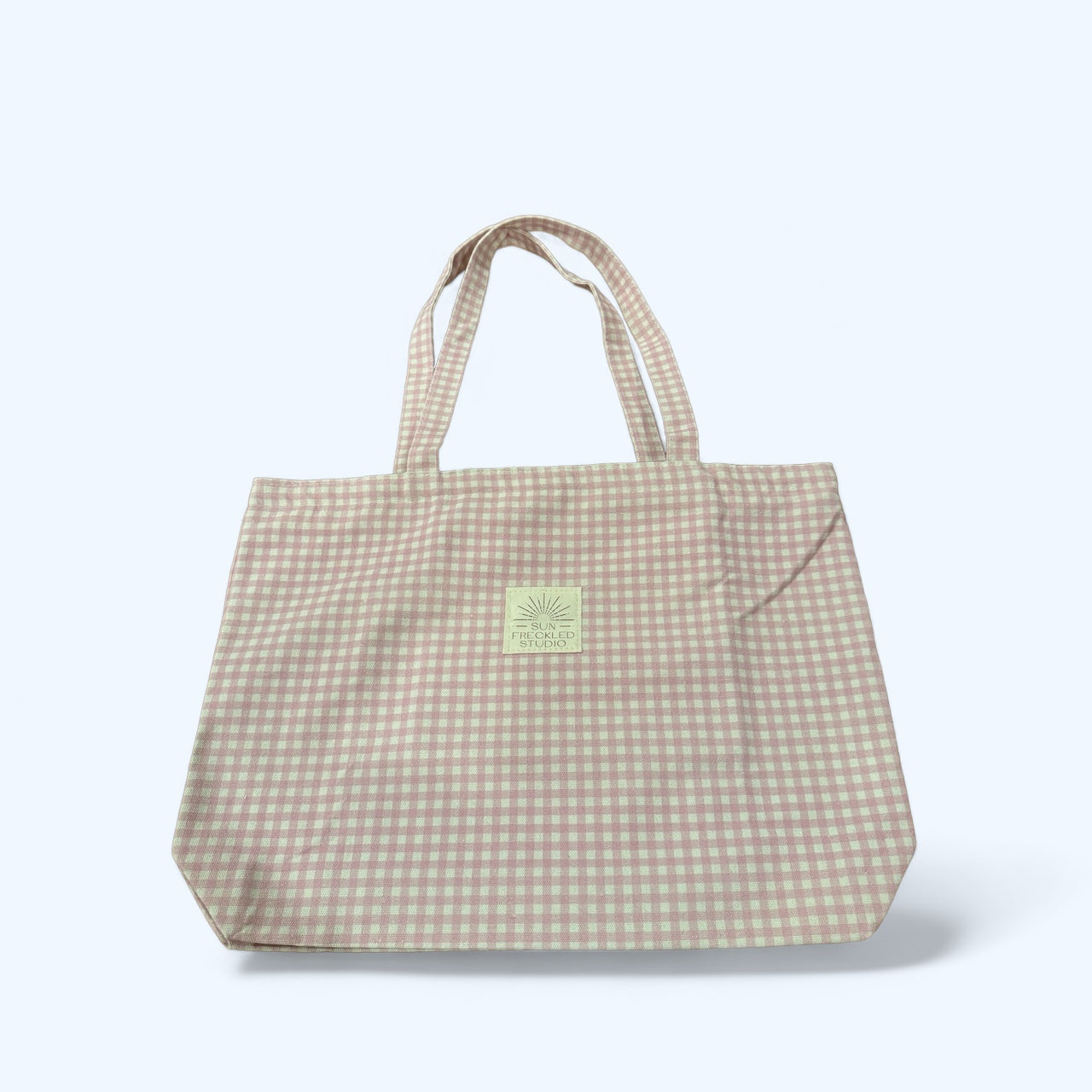 Strawberry Gingham Tote Bag