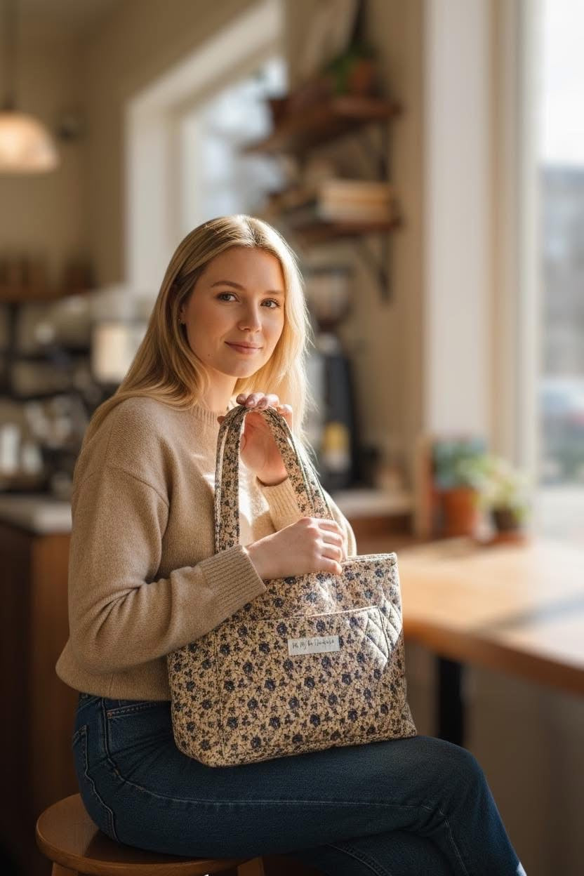 Anna 19th Century Floral Tote Bag