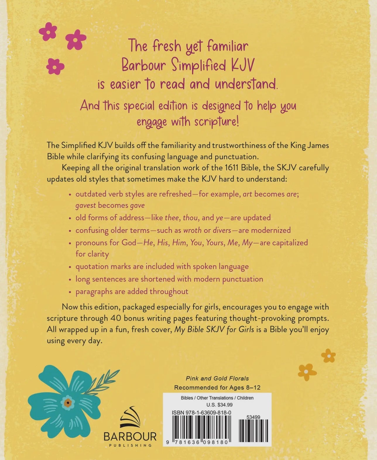 Bible for Girls with Bible Sleeve